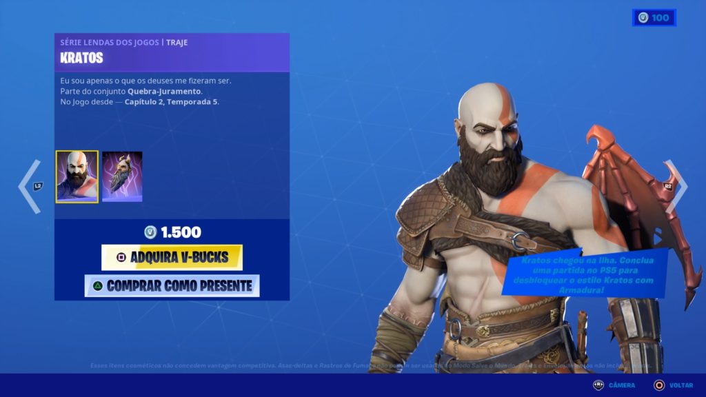 Kratos em Fortnite 1