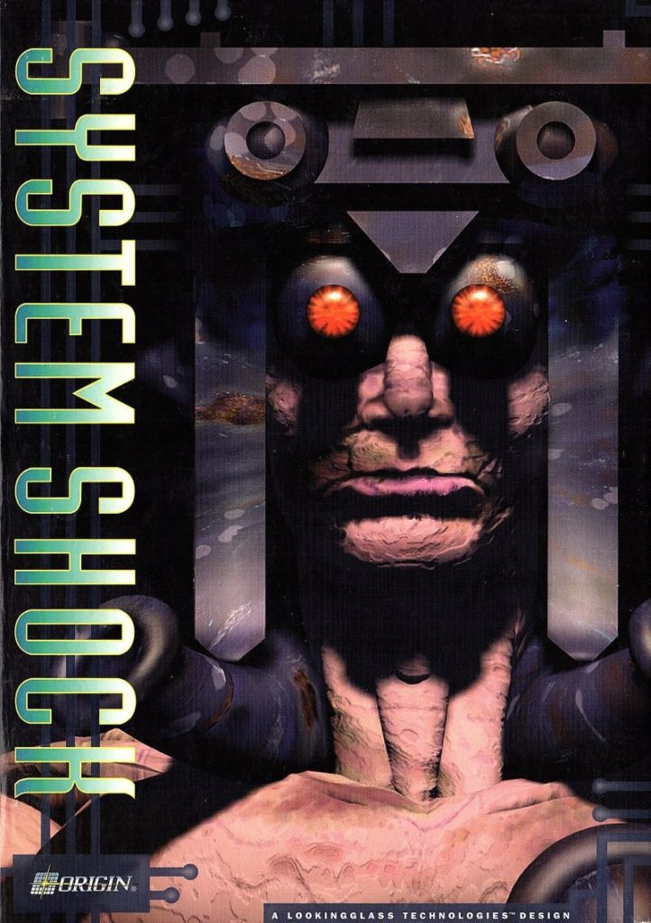 Capa original de System Shock, para PC em 1994.