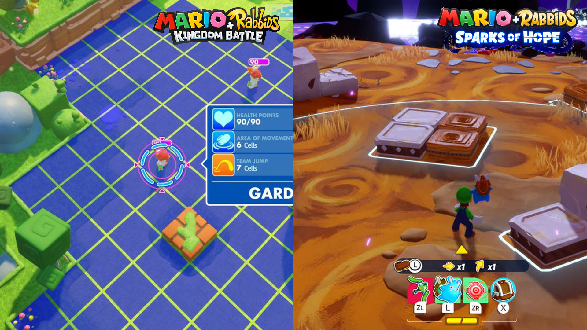 Mario + Rabbids Sparks of Hope Movement Comparison